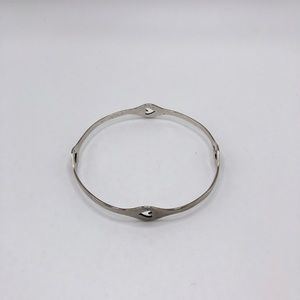 Rare James Avery Heart Cutout Bangle Bracelet